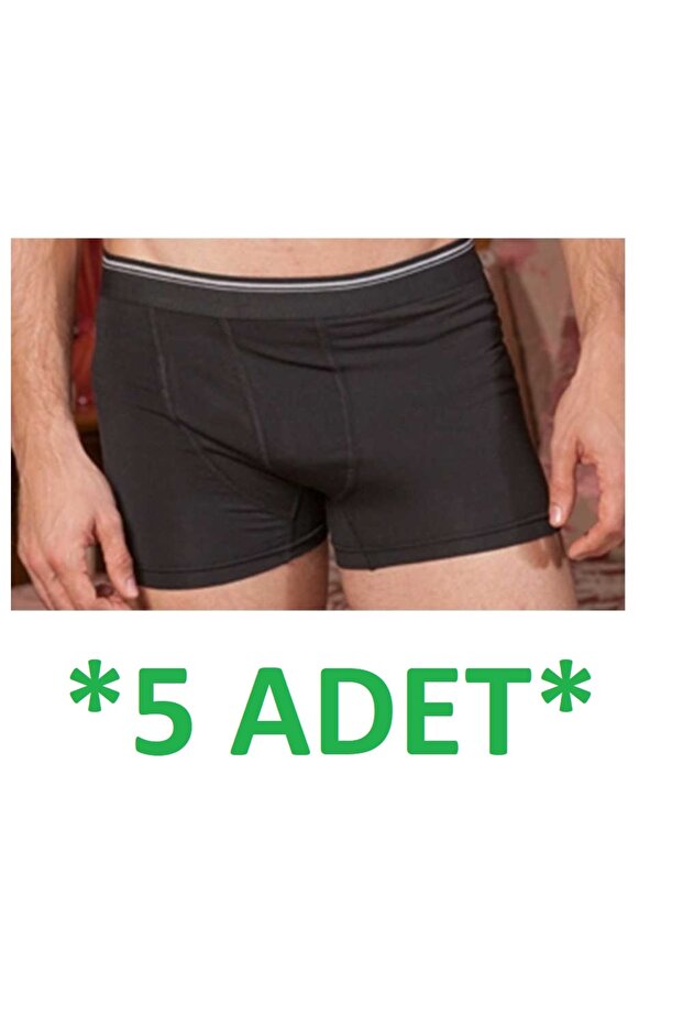 Men's Black Lycra Boxers 5 Pieces