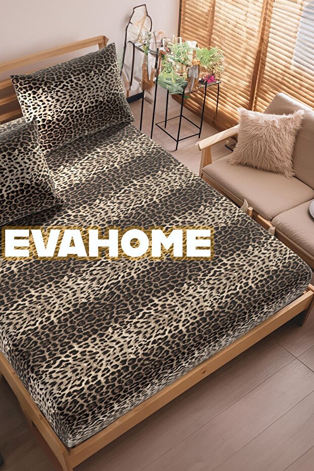 Leopard Patterned Single/Double/Oversize Elastic Sheet Set - 3