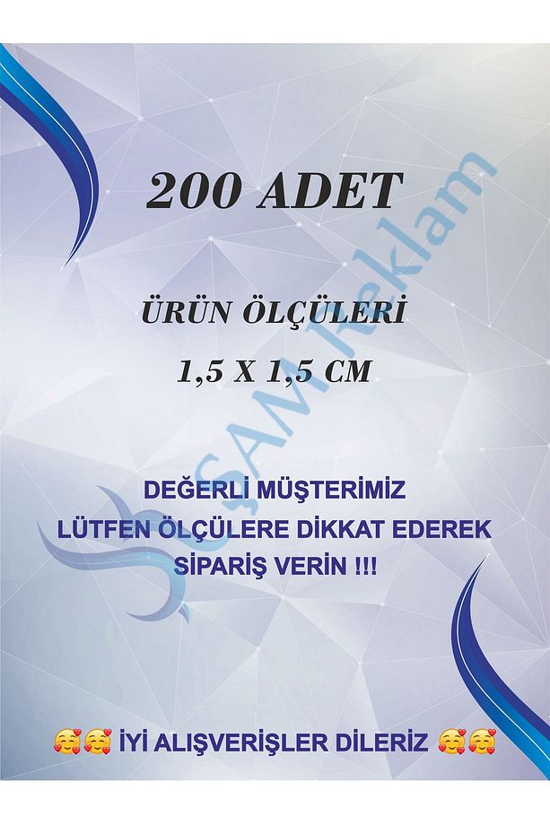 ( 200 ADET ) KARE ŞEKLİ GÜMÜŞ Ayna Pleksi Duvar Dekoratif ( 1,5 X 1,5 CM ) (Kendinden Yapışkanlı) - 4