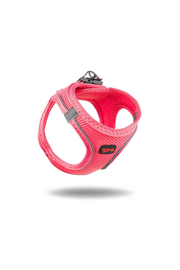 Kedi Köpek Air-Mesh Göğüs Tasması ve Gezdirme Sevk Kayışı Seti 2Sİ1 ARADA Neon Pembe - 4
