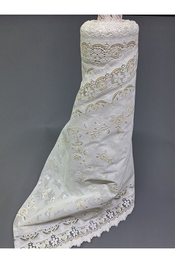 PVC KÜPÜR DANTEL RAF VE DOLAP ÖRTÜSÜ RUNNER  (KAHVE) - 4