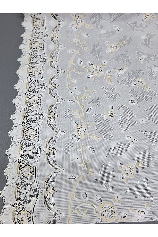 PVC KÜPÜR DANTEL RAF VE DOLAP ÖRTÜSÜ RUNNER  (KAHVE) - 3