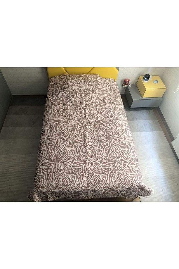 Bordo Zebra Desenli Tek Kişilik Çok Amaçlı Pike - Yatak Örtüsü 160x210 Cm - 3