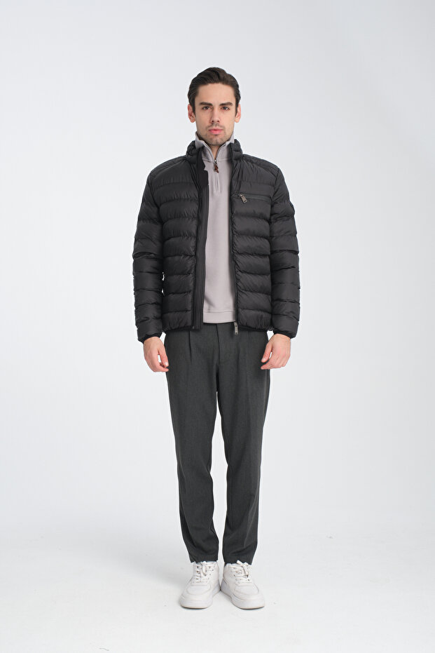 Men's Inflatable Jacket with Zipper Pockets