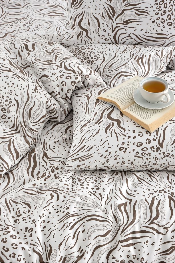 ZEBRA  TEK KİŞİLİK NEVRESİM SETİ ( 160X220 NEVRESİM KILIFI & 1 ADET YASTIK KILIFI ) - 2