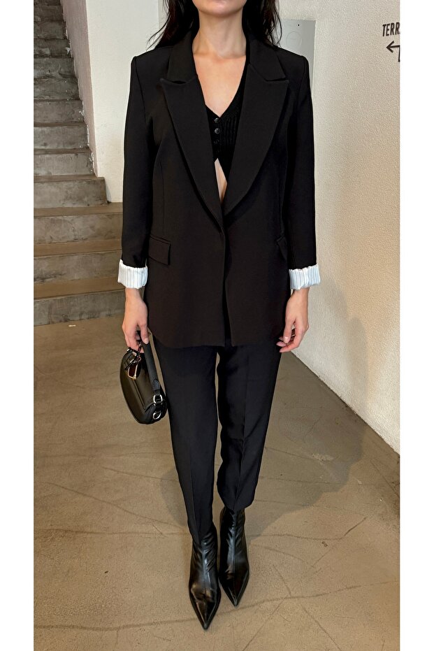 سترة بليزر بأكمام قابلة للطي - 2