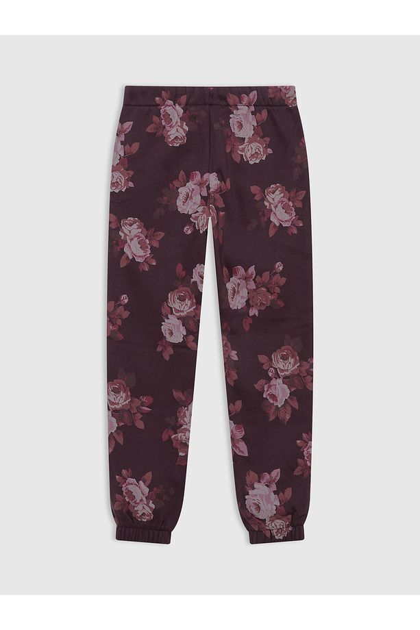 Kız Çocuk Bordo Gap Logo Relaxed Fleece Jogger Eşofman Altı - 1
