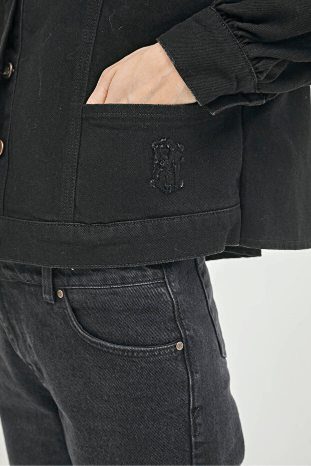 Polly Black Denim Jacket - 3