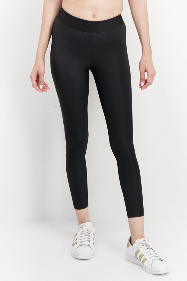 Women Full Length Graphic Print Leggings, Black