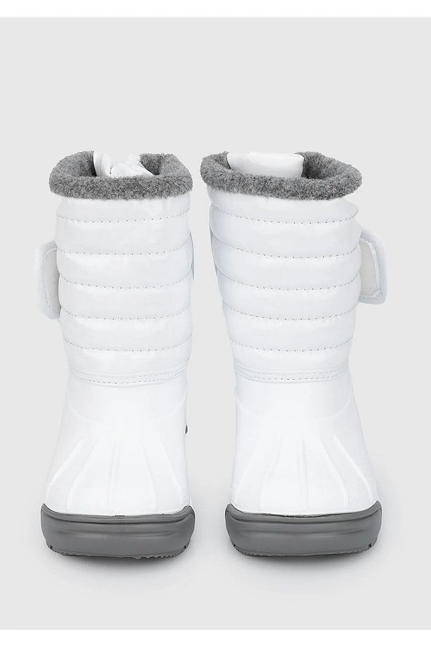 Topo Skı Charol Su Geçirmez Unisex Çocuk Kar Botu Beyaz - 5