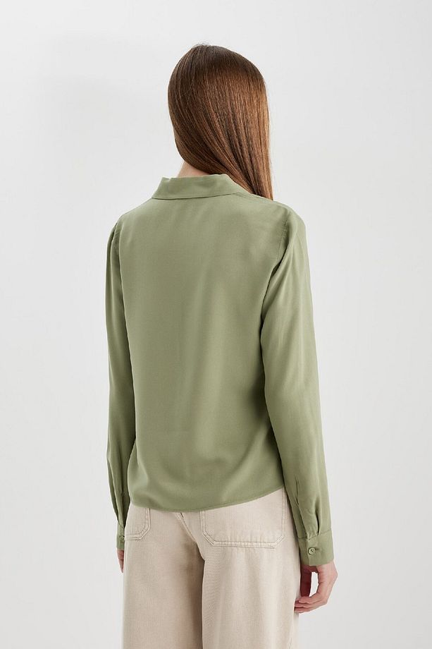 Regular Fit Basic Düz Uzun Kollu Gömlek W3614az24sp - 5