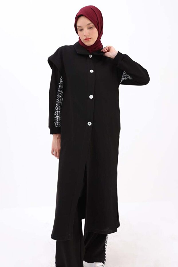 Black-Vertical Collar with Slip
