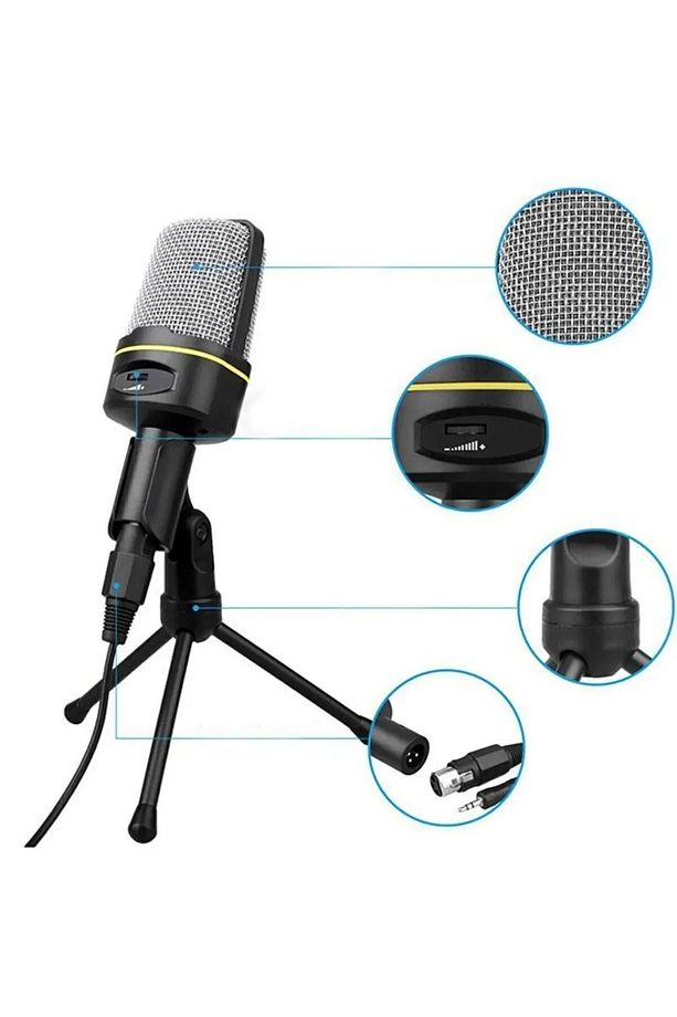 3.5 Mm Masa Üstü Tripodlu Mikrofon Multimedia Mikrofon - 1