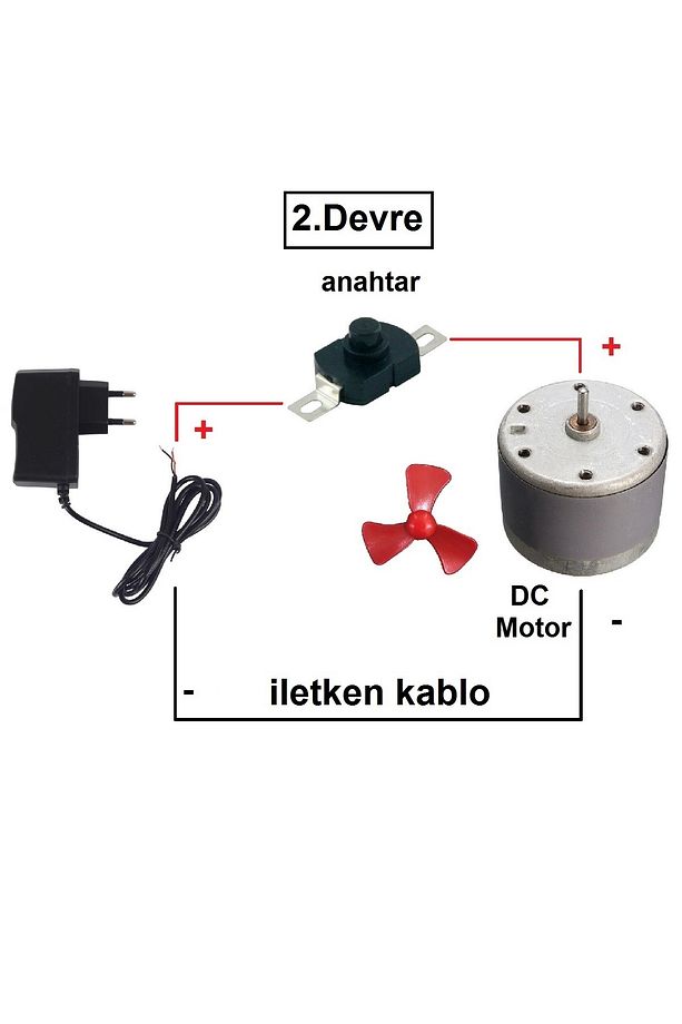 Kutulu 4 in 1 Basit Motor Deney Seti (4 Devre) - Öğrenci Elektrik Devresi - 3