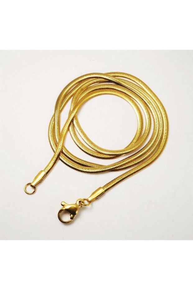 Gold Color Snake Necklace Steel Men's Necklace Chain Thin Model