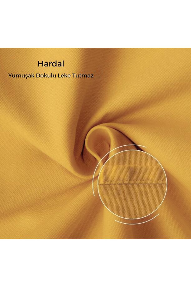 Hardal Rengi  Runner 40 x 140 cm Yumuşak Tuşeli ,Kadife Görünümlü, Bohem, İskandinav, Yılbaşı - 3