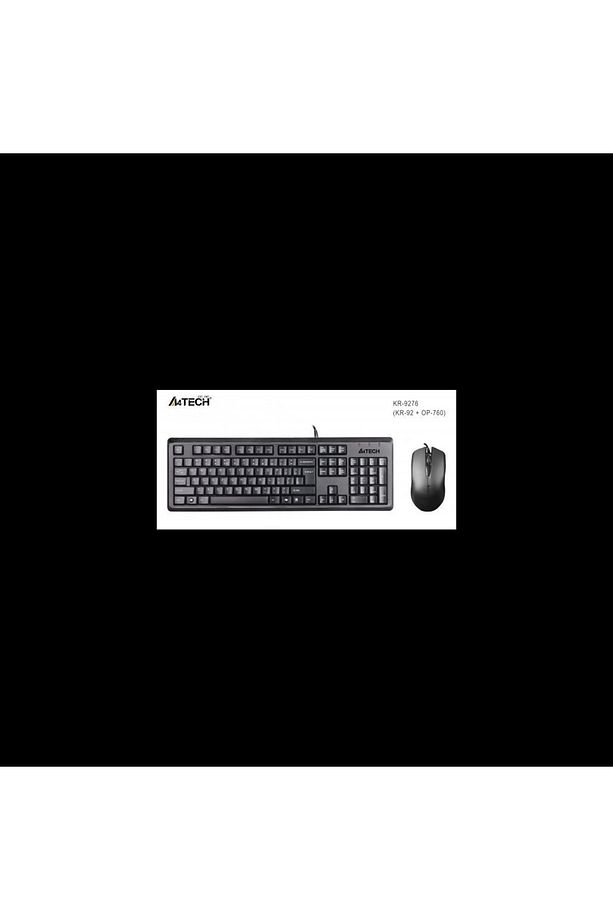 Kr-9276, Siyah, Usb Kablolu, Türkçe Q, Multimedya, Klavye Mouse Set - 1