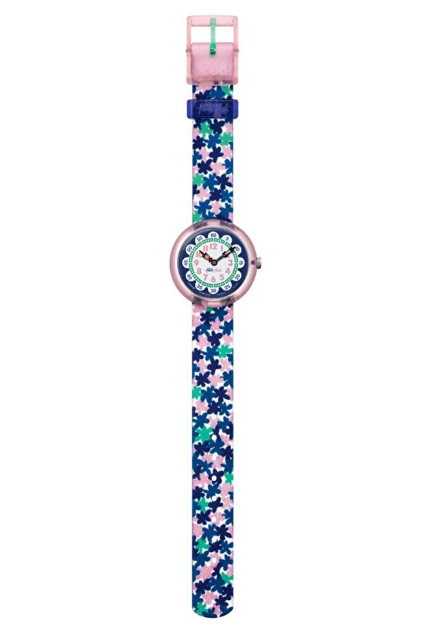 Girls' Multi Color Dial Fabric Band Watch - FBNP080 - 2