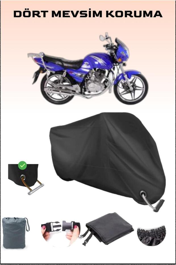 Lock Compatible Motorcycle Tarpaulin for Black Kuba Sl150-9, Safe, Waterproof