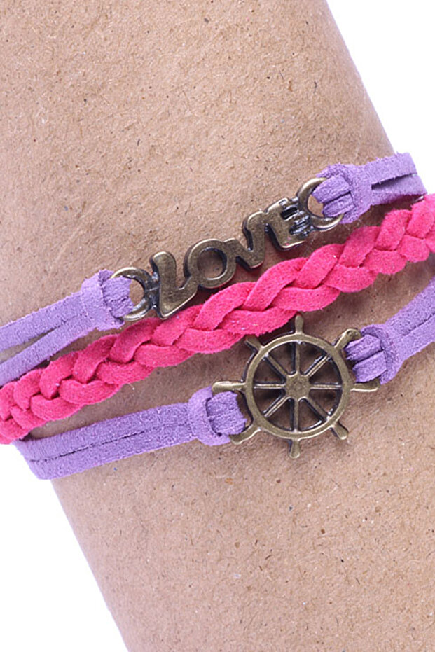Love Ship Wheel Figure Women's Bracelet