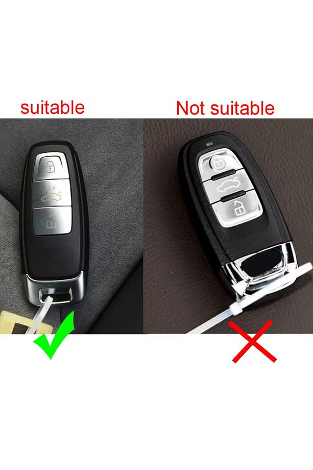 Audi A3 A4 B9 A6 C8 A7 S7 4K A8 D5 S8 Q7 e-tron Son Kasa Uyumlu Anahtar Kılıfı - 5