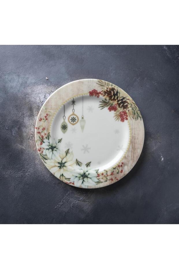 NOEL TEMALI TEKLİ PASTA TABAK 20CM - 1