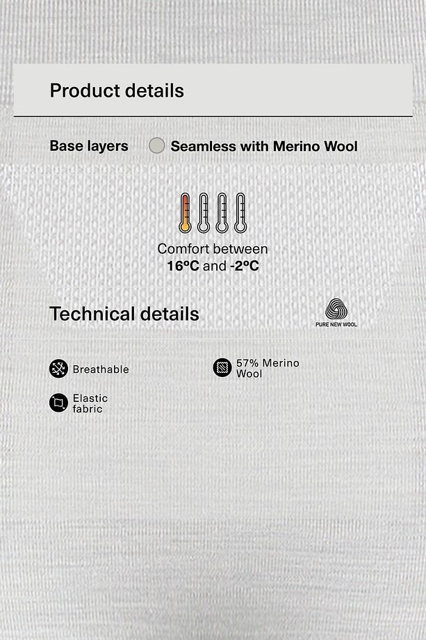 Merinos yünü karışımlı seamless performance base layers tayt - 2