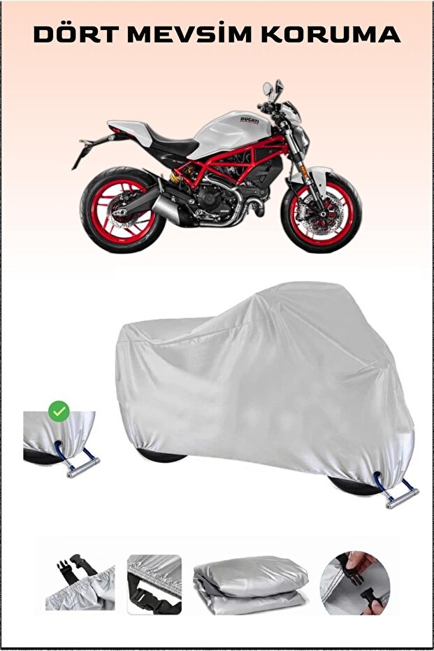 Ducati Monster 797 Plus - مشمع دراجة نارية آمن ومقاوم للماء متوافق مع القفل