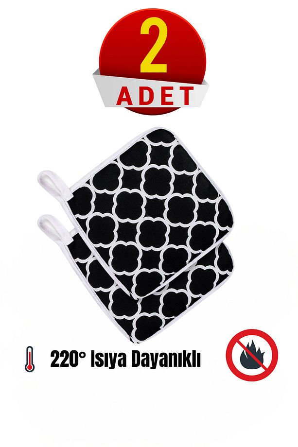 2 Adet Tencere Ve Fırın Tutacağı 220 Derece Isıya Dayanıklı Tutaç & Mutfak Pişirme Ekipmanı Tutacak - 1
