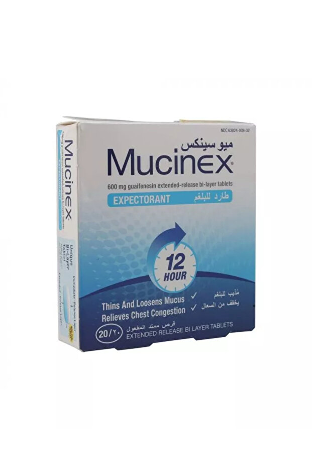 Mucinex Extended-Release Bi-Layer Tablets, 20 Tablets