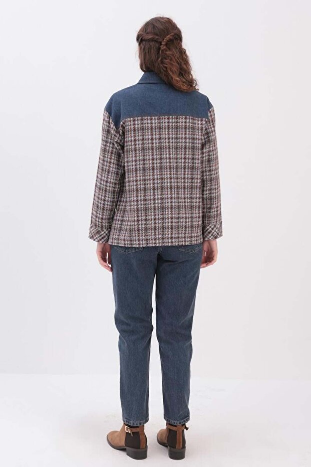 Mint-Orange-Lumberjack Jacket - 4