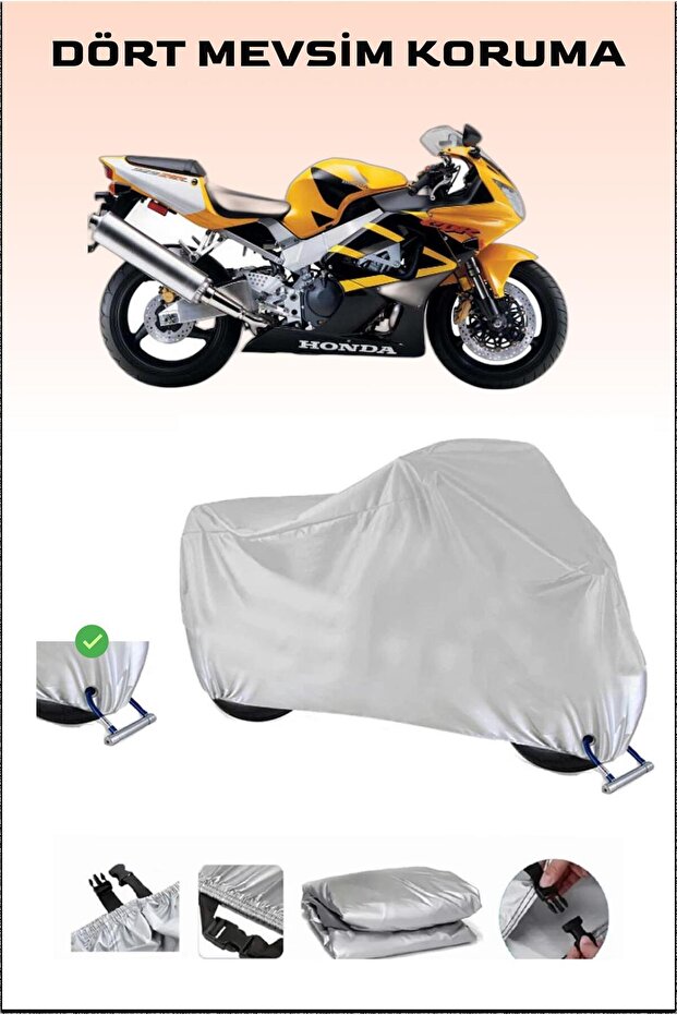 Motorcycle Cover with Lock Compatible for Honda CBR 929 RR, Secure, Waterproof , Durable Fabric.