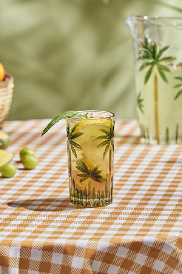 Palmiyeli Meşrubat Bardağı