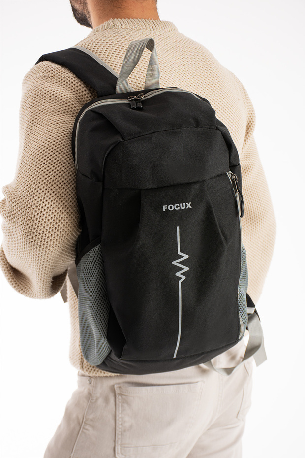Nil-09 Outdoor (44Cmx25Cmx18Cm) Unisex Daily Backpack Sports Bag Multi-Purpose Bag Black