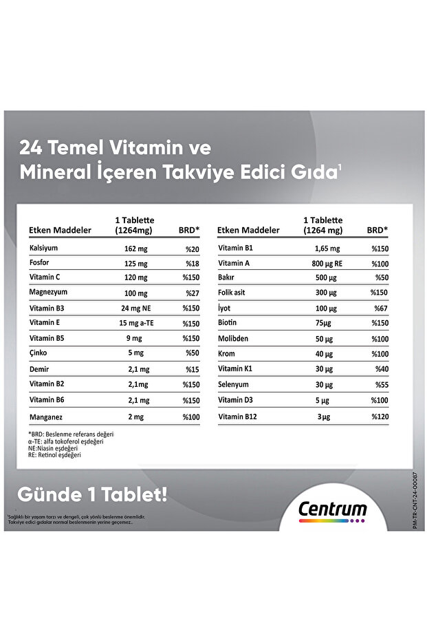 Advance 50 Plus Multivitamin 30 Tablet - 3