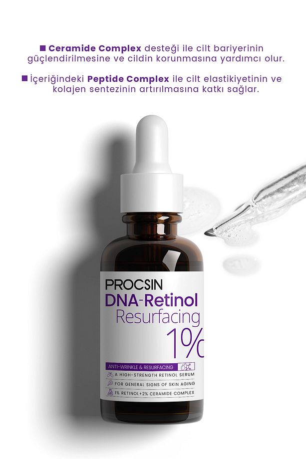 Hydro Solution %1 Retinol + Ceramide Yoğun Kırışıklık Karşıtı + Yenileyici Serum 30ML x2 - 6