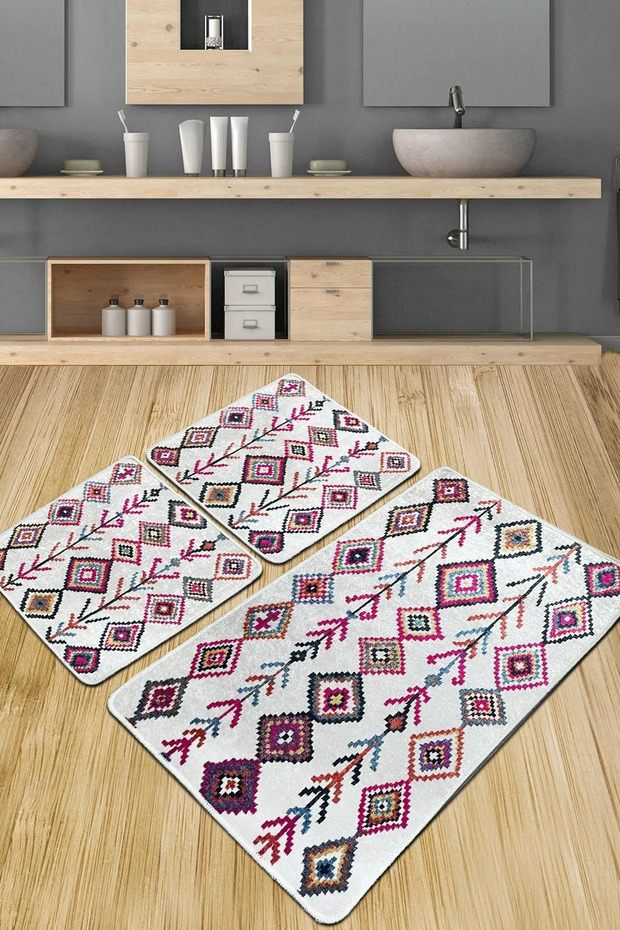 Raje Bathroom Rug Set of 3
