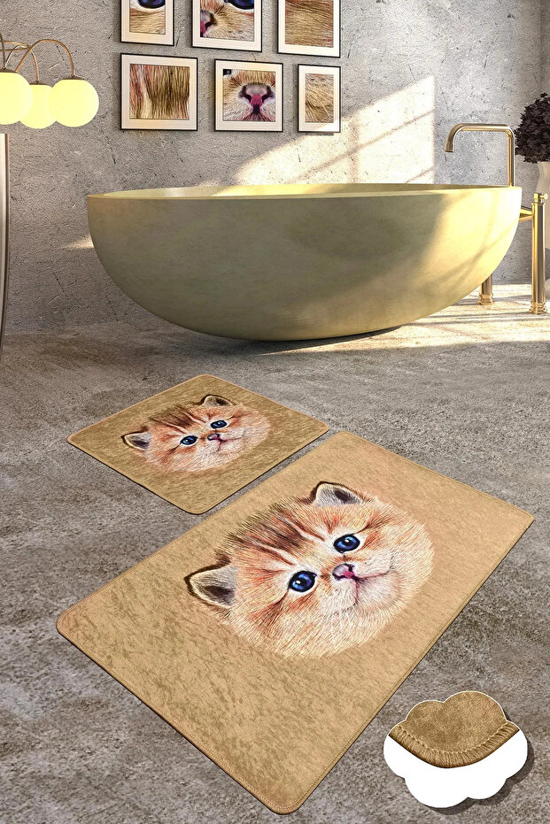 Bambino 60X100 50X60 2-Piece Bath Mat Set with Non-Slip Base