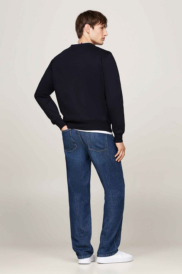 Pamuk Karışımlı Regular Fit Bisiklet Yaka Logolu Sweat Erkek SWEAT MW0MW35541 DW5 - 3