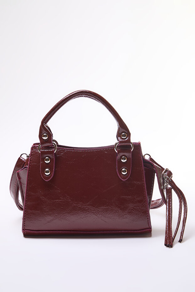 Bordo Çapraz Askılı Kadın Mini Boy Tote Çanta TWOAW25OC00004 - 4