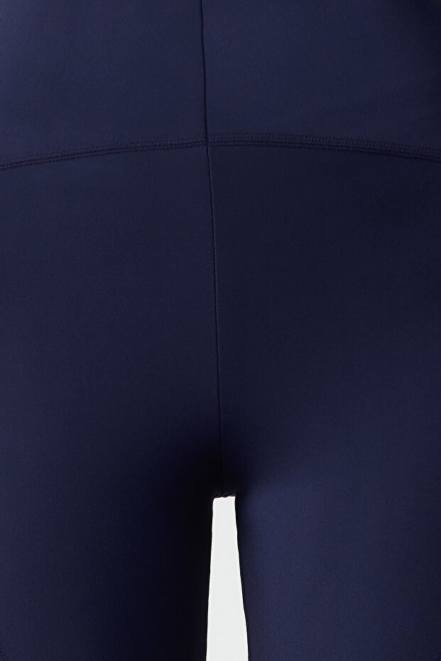 Námořnická modrá Recovery Celovečerní pletené sportovní legíny TWOSS21TA0023 - 4