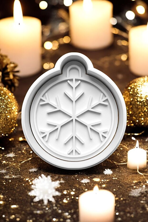 Christmas Snowflake Tree Ornament Shaped Cookie Mold and Candy Plasticine Mold