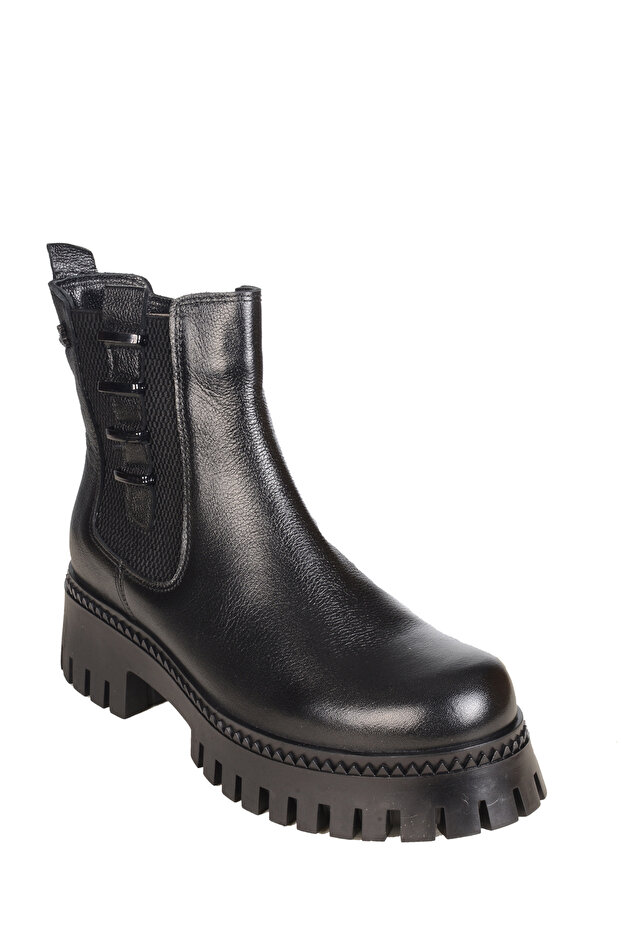 2251817 Siyah Deri Bot - 1