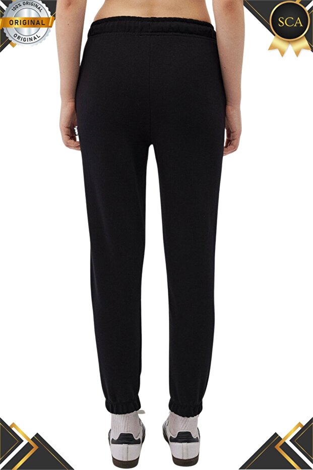 Black Basic Sweatpants - 4