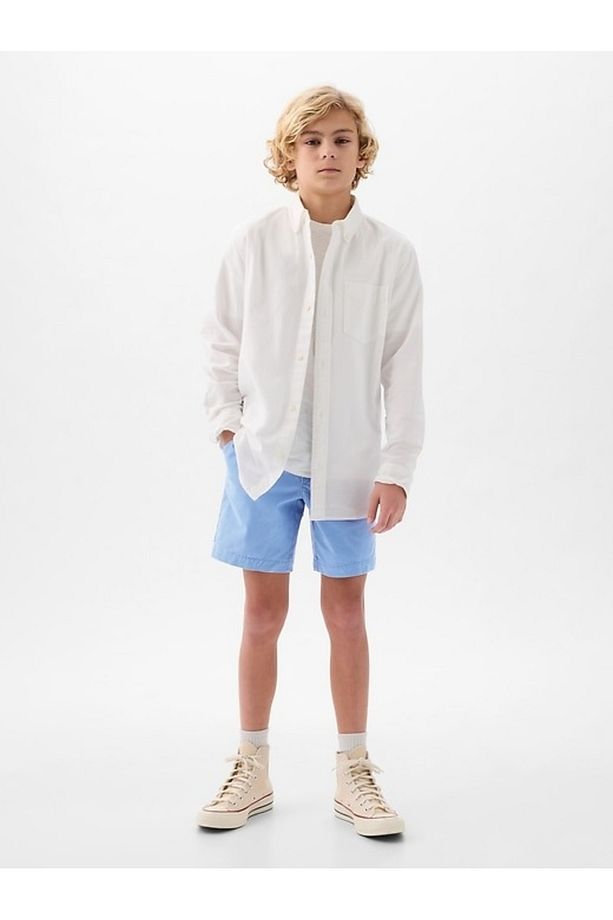 Erkek Çocuk Mavi Twill Easy Şort - 1