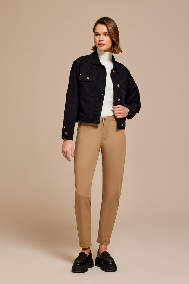 Kısa Denim Ceket - 4