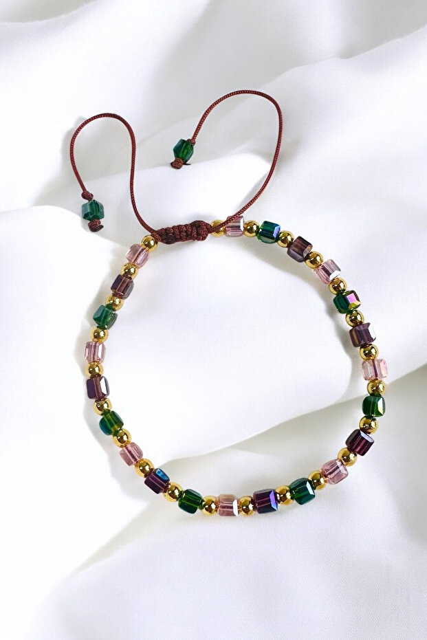 Cube Crystal Design Anklet Bracelet