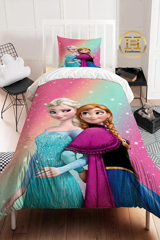 طقم سرير مطبوع رقمي ملون من ELSA