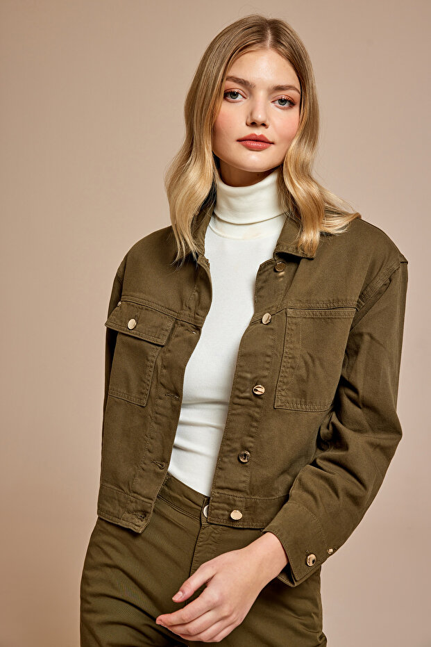 Kısa Denim Ceket - 1