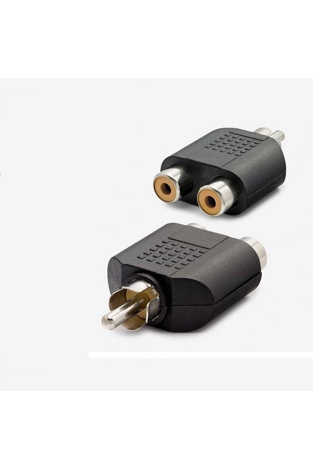 5 Adet 1 Erkek Rca - 2 Rca Dişi Jak Jack Rca Fiş To Çift Dönüştürücü Çevirici Çoğaltıcı - 3